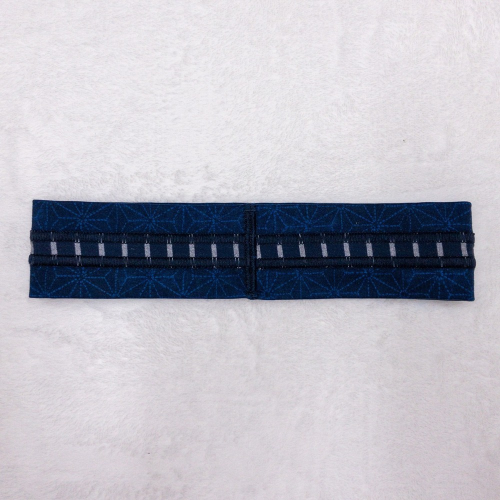 Lululemon Headband Womens OS Blue Geometric Fly Away Tamer Sport Athletic